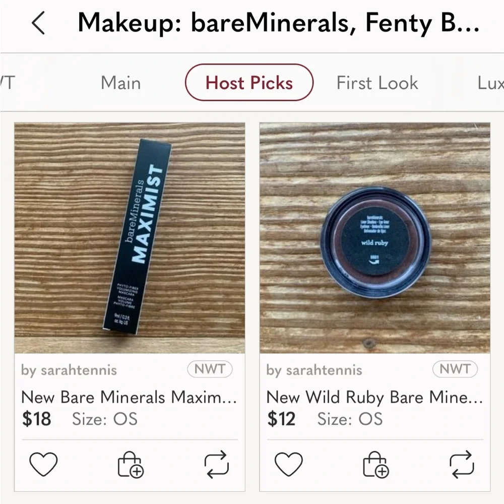 💰3/$30💰🎉HP🎉 New Wild Ruby Bare Minerals Eyeshadow